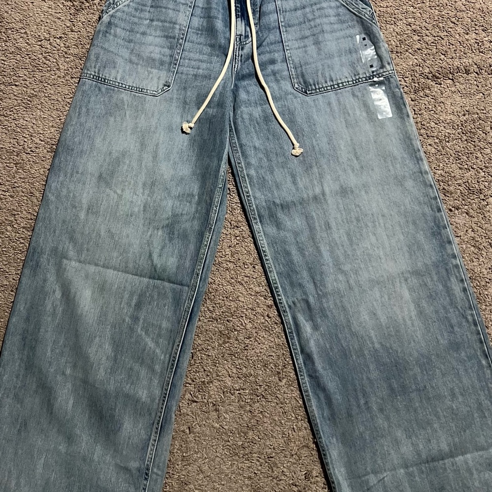 Lucky Brand Relaxed Fit Denim Jeans with Drawstring